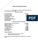 Problems & Solutions On Fundamental Analysis