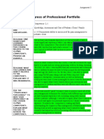 NFDN 2005 Report On Progress of Professional Portfolio