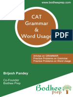 CAT Grammar and Word Usage by Bodhee Prep-150 Pages