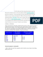 Operating System: Genral Purpose File Related Commands Directory Related Commands