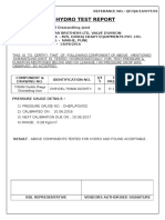 Hydro Test Report