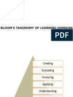 Bloom'S Taxonomy of Learning Domains