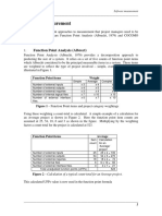 Software Measurement: Function Point Analysis (Albrect)