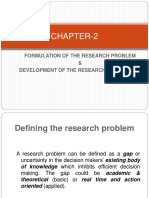 Formulation of Research Problem