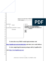 Sample Opposition To Motion For Award of Attorney's Fees in California