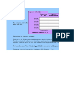 Exposure Calculator Noise Level (L DB) Exposure Duration (Hours)