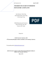 Strategies For Reducing Start-Up Emissions From Sulfuric Acid Plants