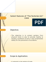 Salient Features of "The Factories Act" 1948.: - G Ojha