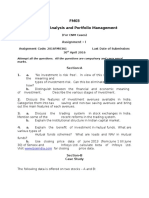 FM03 Security Analysis and Portfolio Management: Assignment - I