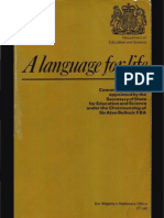 A Language For Life - Report of The Committee of Inquiry Appointed by The Secretary of State For Education and Science Under The Chairmanship of Sir Alan Bullock