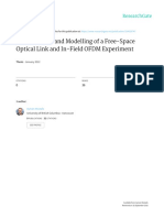 Measurement and Modelling of A Free-Space Optical Link and In-Field OFDM Experiment