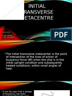 Initial Transverse Metacenter Cugal