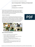 A Brief Detail On Business Correspondent-Banking Correspondent PDF