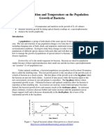 Effects of Nutrition and Temperature On The Population Growth of Bacteria 2011