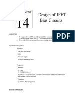 Design of JFET Bias Circuits: Experiment