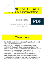 Biosynthesis of Fatty Acids & Eicosanoids