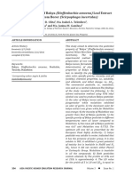 Pesticidal Property of Bakya (Dieffenbachia Amoena) Leaf Extract Against Yellow Rice Stem Borer (Scirpophaga Incertulas)