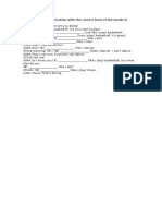 Complete The Conversation With The Correct Form of The Words in Brackets