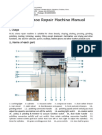 RC-01 Shoe Repair Machine Manual, Shoe Finisher Machine Instructions