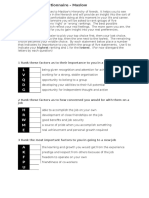 LA Motivation Questionnaire Maslow