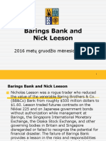 Barings Bank and Nick Leeson