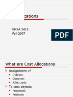 Cost Allocations EMBA 5412