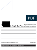 Auto Temp II Heat Pump: Programmable Thermostat For Single and Multistage Heat Pump Systems