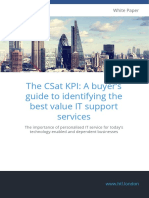 The CSat KPI A Buyer's Guide To Identifying The Best Value IT Support Services