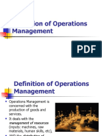 Definition of Operations Management