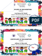 Certificate of Recognition - 2nd Grading