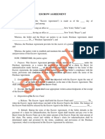 Sample Sa: Escrow Agreement