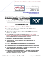 UPDATED - EXCLUSIVE Transcripts of Whistleblower Testimonies As Targeted Individuals of U.S. Sponsored Mind Control and Related Hearings and Lectures, December 27, 2016