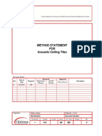 Method Statement FOR Acoustic Ceiling Tiles