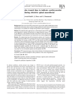 Assessment of Pulse Transit Time To Indicate Cardiovascular Changes During Obstetric Spinal Anaesthesia