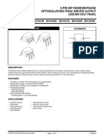 6-Pin Dip Random-Phase Optoisolators Triac Driver Output (250/400 VOLT PEAK)