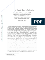 A Modified Gravity Theory: Null Aether: Metin G Urses and C Etin S Ent Urk