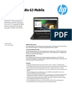 HP ZBook Studio G3 Datasheet