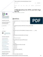 100 MCQ Questions For HTML and Web Page Designing - MCQ Sets