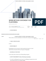 Work Method Statement For Plastering