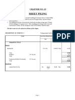 Rate Analsis Chapter No. 15 (Sheet Pilling)