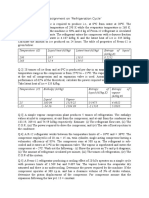 Assignment On 'Refrigeration Cycle'