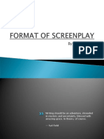 Format of Screenplay