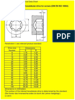 Internal Dimensions of Hexalobular Screws (DIN en ISO 10664)