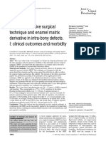 Minimally Invasive Surgical Technique and Enamel Matrix Derivative in Intra-Bony Defects. I - Clinical Outcomes and Morbidity