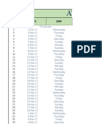 Attendance Sheet: S.No Date DAY