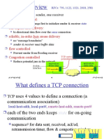 TCP: Overview: Point-To-Point: Connection-Oriented: Full Duplex Data Delivery: Reliable, In-Order Byte Steam Delivery