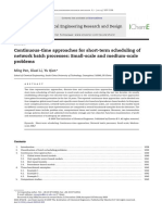 Continuous-Time Approaches For Short-Term Scheduling of Network Batch Processes: Small-Scale and Medium-Scale Problems