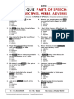 Atg Quiz Partsofspeech PDF