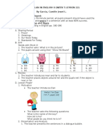 Lesson Plan in English Ii (Week 5 Lesson 22) by Garcia, Camille Jewel L. I. Skills To Be Developed