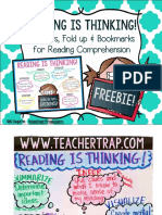 Reading Is Thinking!: Posters, Fold Up & Bookmarks For Reading Comprehension